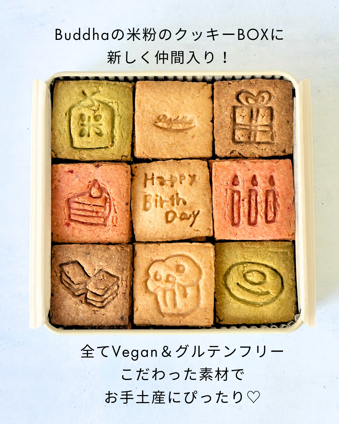 スーパーフード入り米粉のクッキー缶